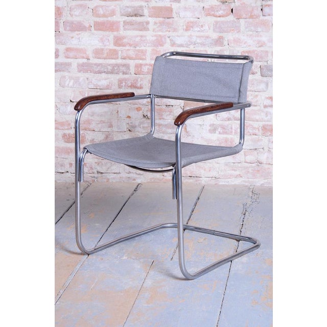 1930s Bauhaus Czech Chrome Armchair by Marcel Breuer for Thonet, 1930s For Sale - Image 5 of 18