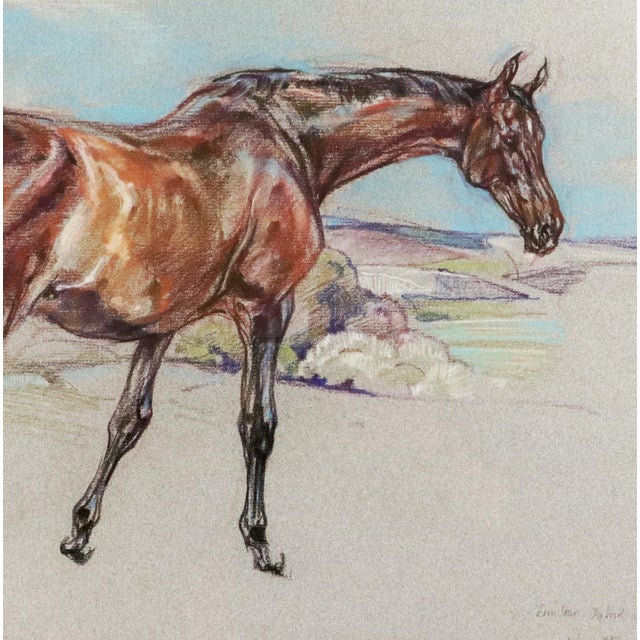 The Equestrian Eye: Original Pastel by Leslie Charlotte Benenson Dated June 1, 1985 This beautifully rendered original...