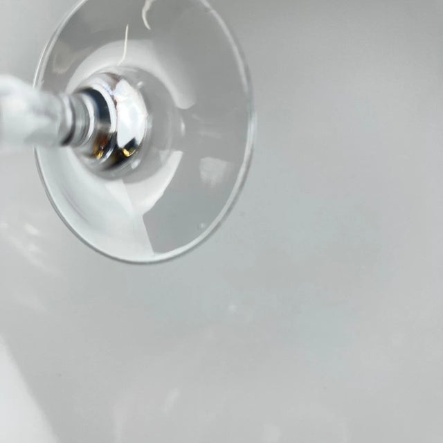 Yellow Crystal Champagne Coupes, 1950s, Set of 2 For Sale - Image 6 of 7