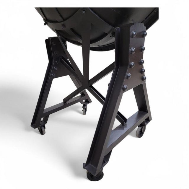 Metal Industrial Modern Cannonball Bar Cabinet For Sale - Image 7 of 8