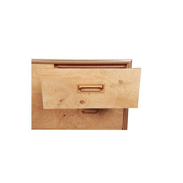 1970s Vintage Henredon Burl Wood Dresser or Credenza Lowboy Chest of Drawers in Scene 2 Two Design For Sale - Image 5 of 9