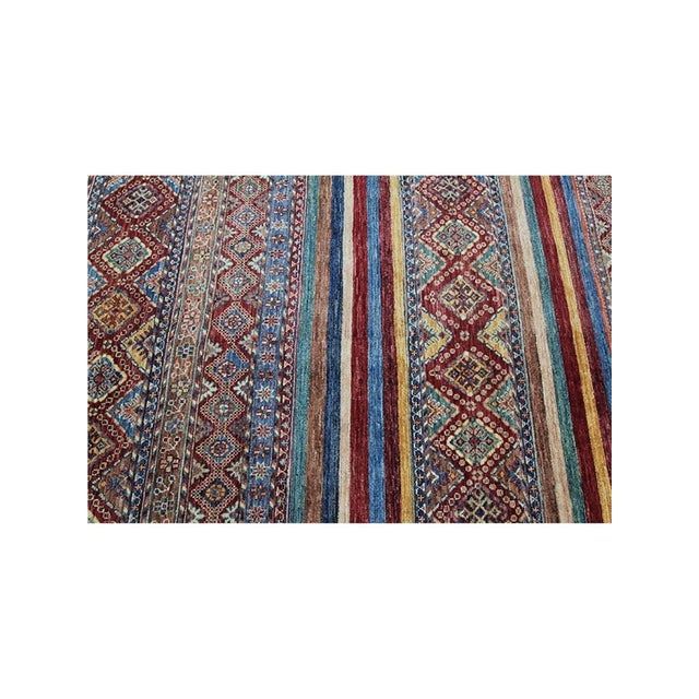 1990s 1990s Handwoven Tribal Area Rug 9x13 For Sale - Image 5 of 8
