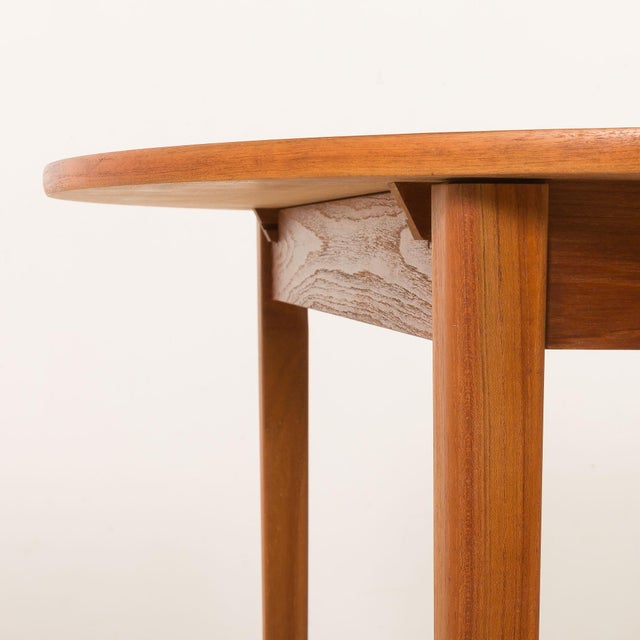 Wood Mid-Century Modern Danish Teak Table with Extensions, 1960s For Sale - Image 7 of 17