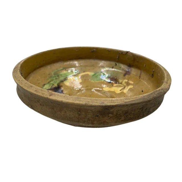 This antique terra cotta decorative bowl from Hungary is a wonderful addition to any Farmhouse decor. The rustic piece...
