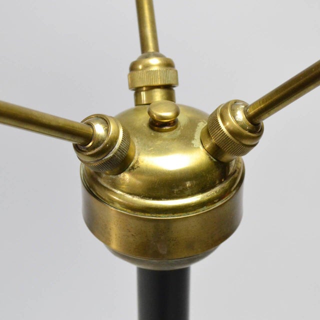 Yellow 1950s Italian Three-Arm Floor Lamp For Sale - Image 8 of 10