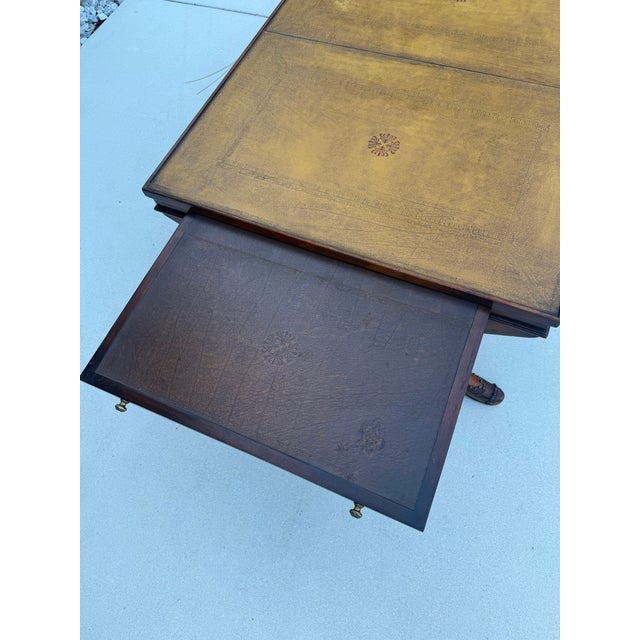 1990s Theodore Alexander Leather Top Shoe Foot Coffee Table For Sale - Image 5 of 9