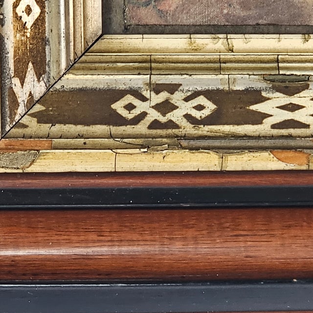 Aesthetic Movement Solid Walnut Frame W Gilt Gesso Liner and Portrait Print C1900 For Sale - Image 11 of 14