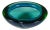 Murano Glass Green and Blue Bowl Ashtray For Sale