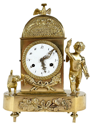 Small Empire Travel Clock, Early 19th Century