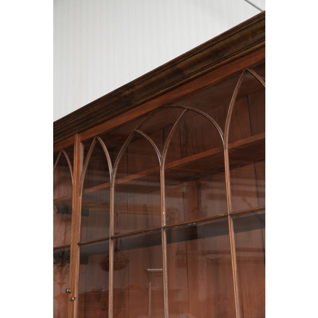 Antique English Gothic-Style Cabinet with Curved Wood, 1800s For Sale - Image 6 of 18