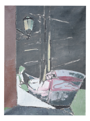 Ernst Alfred Mühler, Hafenlaterne (Chioggia), 1957, Oil on Canvas, Framed