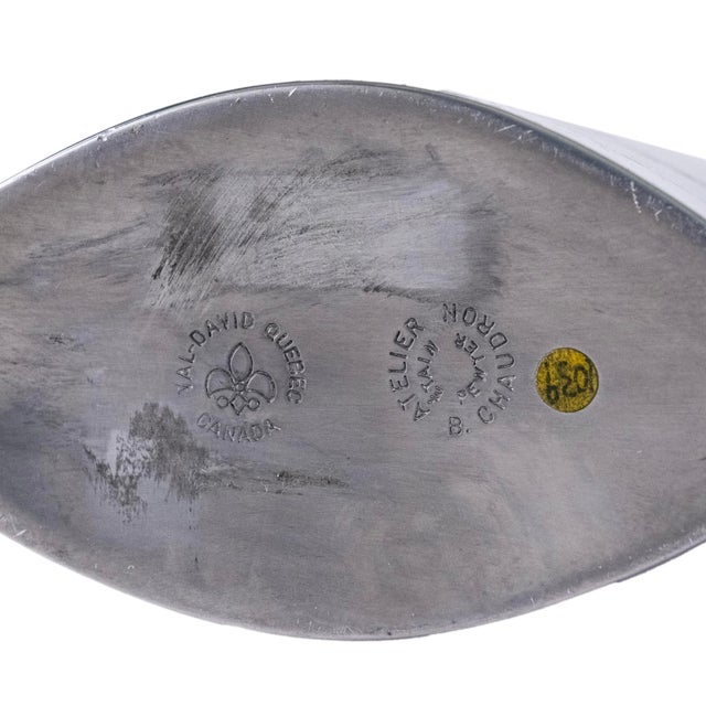 Metal Atelier B. Chaudron - Pewter Fern Vase For Sale - Image 7 of 9