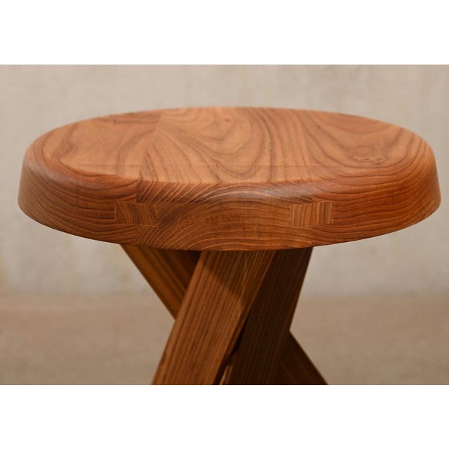 Stool S31 Model in Elmwood by Pierre Chapo, France For Sale - Image 17 of 18