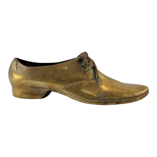 Vintage Brass Gold Shoe For Sale