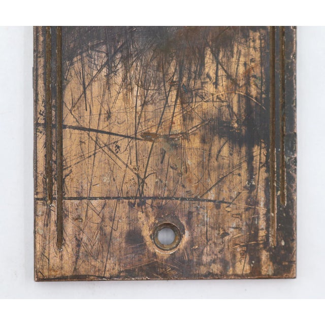 Reclaimed Art Deco in Use Bronze Elevator Indicator Plate For Sale - Image 4 of 6