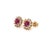Traditional Natural Ruby Diamond Earrings 14k Yellow Gold 2.20 TCW Certified For Sale - Image 3 of 16
