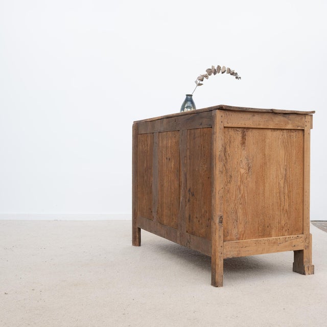 Antique French Chest of Drawers in Walnut and Cherry Wood, 1880 For Sale - Image 6 of 8