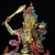 Bright Green Vintage Liuli Glass Manjushri Bodhisattva Sculpture For Sale - Image 8 of 10
