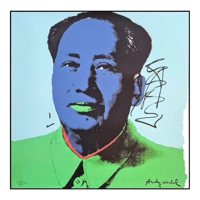 1980s Andy Warhol Mao Zedong Lithograph Pop Art Signed Print For Sale