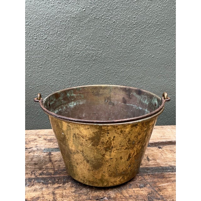 Early 20th Century Vintage Spun Brass Bucket For Sale - Image 5 of 12