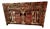 1920s Heavily Carved and Lacquer Decorated Asian Credenza Cabinet For Sale