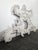 Large Rocaille Pediment in Stucco and White Patinated Carved Wood with Oculus, in Very Good conditions.