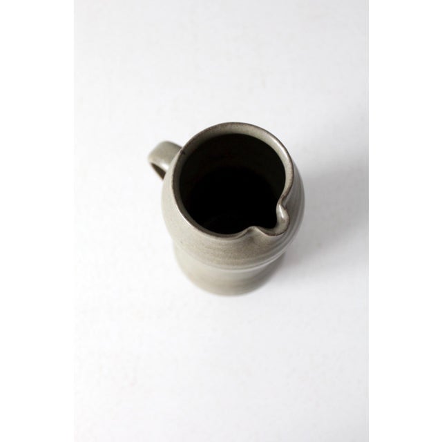 Vintage Studio Pottery Tall Pitcher Vase For Sale - Image 12 of 13