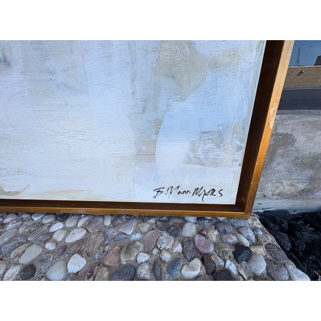 Textile Post-Modern Framed Abstract Painting For Sale - Image 7 of 11