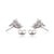 14k Gold Natural Pink Sapphire & Diamond Artistic Cluster Stud Earrings- A Pair For Sale - Image 9 of 14