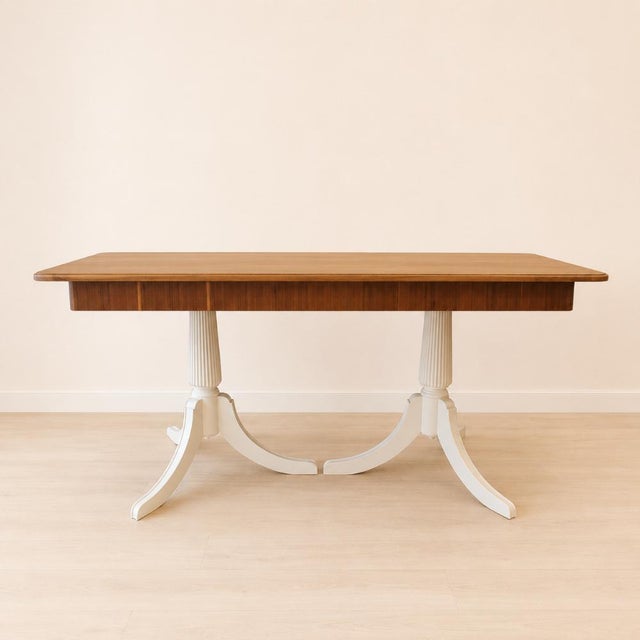 Wood Vintage Teak Dining Table, Spain, 1950s For Sale - Image 7 of 7