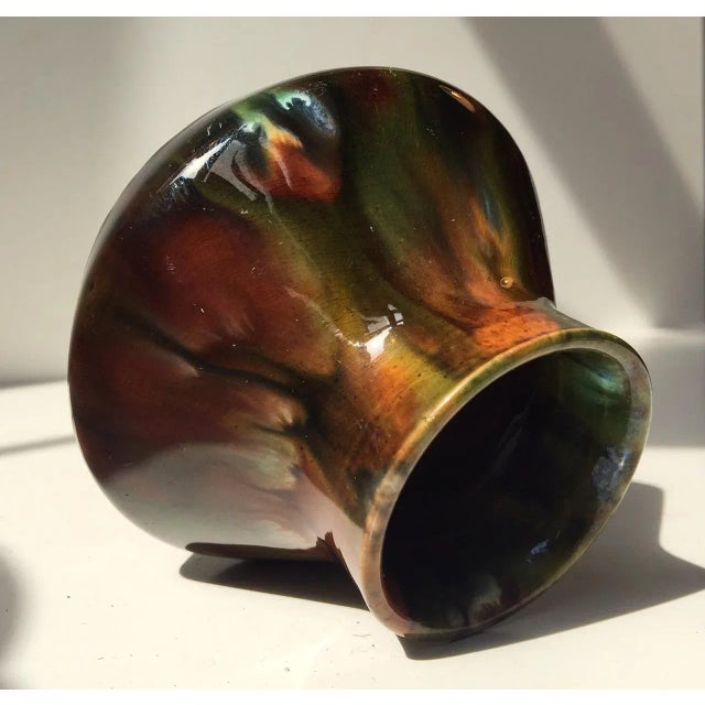 - Small vase by the son of Michael Andersen, Daniel Andersen - Designed and manufactured circa 1910 - Colorful Majolica...