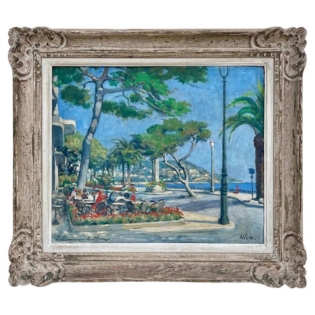 Paul Dominique Audfray, View of Nice, Oil on Canvas, Framed For Sale - Image 18 of 18