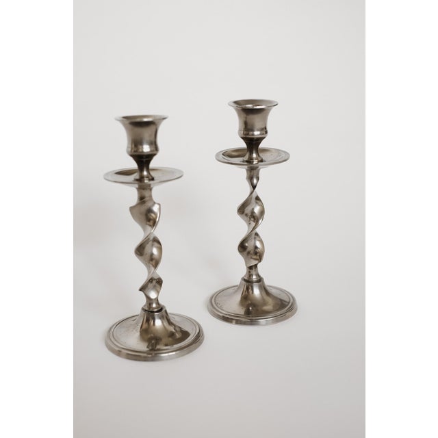 1970s Vintage Twisted Candlesticks, 1970s, Set of 2 For Sale - Image 5 of 7