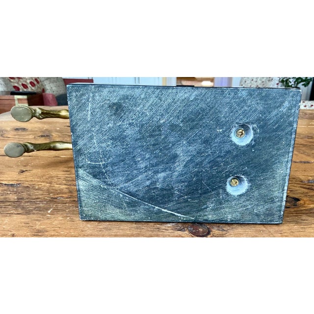 Metal Vintage Solid and Heavy Brass Unicorn Statue on Marble Base For Sale - Image 7 of 12