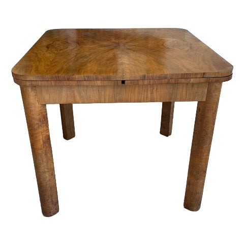 Art Deco Bauhaus Round Side Table, 1950s For Sale