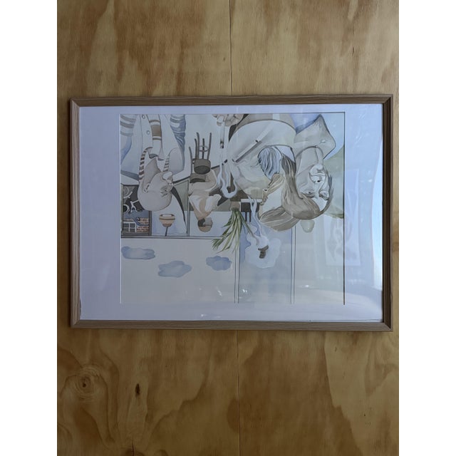 Doenja Willeman, Hotel Waldeck Goes Up in Smoke, 1990s, Gouache and Watercolor For Sale - Image 8 of 9