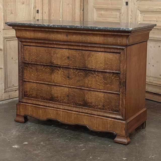 Mid 19th Century 19th Century French Louis Philippe Marble Top Commode by Georges Guerin of Paris For Sale - Image 5 of 18