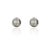 Art Deco Handcrafted Diamond Pave Stud Earrings in 18k Solid White Gold - A Pair For Sale - Image 3 of 9