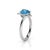 Not Yet Made - Made To Order Minimalist Swiss Blue Topaz Heart Shape Stacking Ring in 925 Sterling Silver Us 7 For Sale - Image 5 of 5