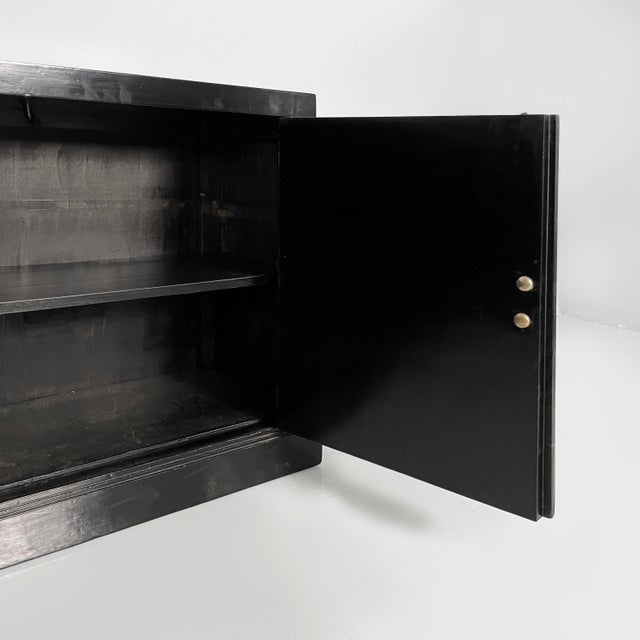 Wood Italian Art Deco Sideboard in Black Wood, 1930s For Sale - Image 7 of 16