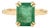 Double Prong Set Art Deco 2 Ct Emerald Engagement Ring Size 5 in 14k Solid Gold For Sale