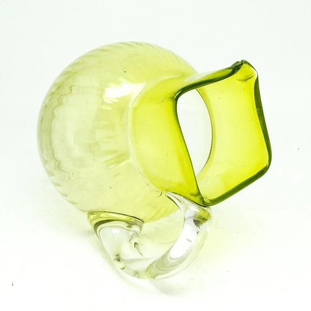 Chartreuse Art Nouveau Jug from Cramberry Glass, United Kingdom, Early 1900s For Sale - Image 8 of 11