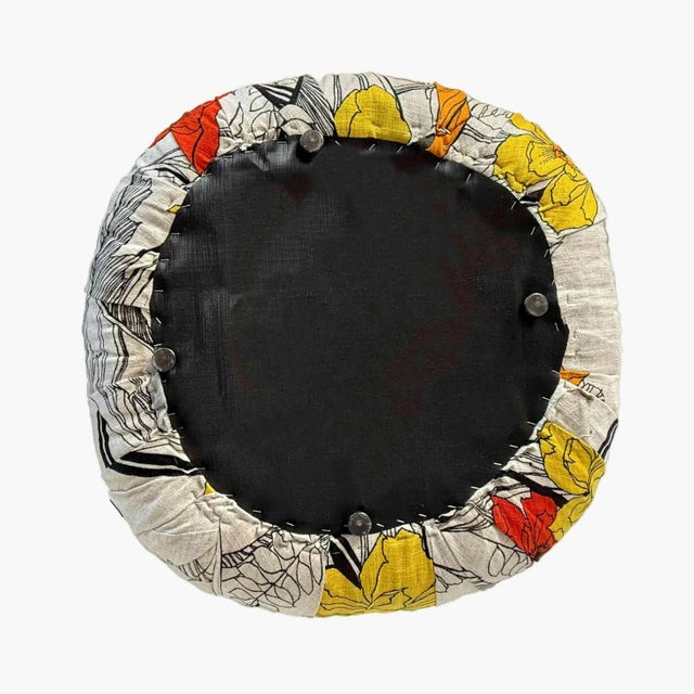 1980s Bernhardt Seating - Custom Upholstered Poufs - A Pair For Sale - Image 5 of 9