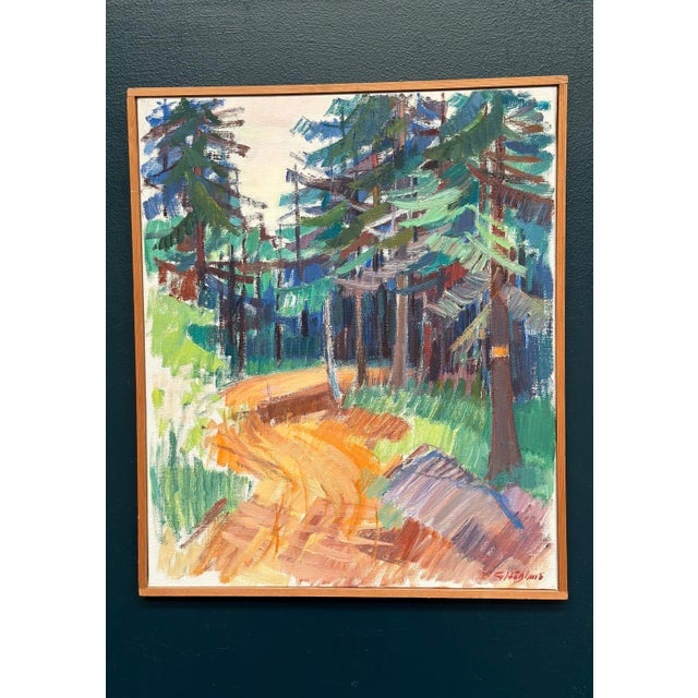 Gustaf Höglund, Spår, 1950s, Oil Painting on Canvas, Framed For Sale - Image 11 of 18