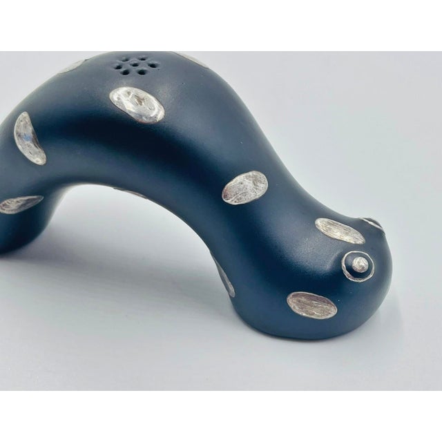 1980s Emilia Castillo Taxco Plata Pura Silver & Porcelain "Oruga" Sculptures, Pair For Sale - Image 17 of 18