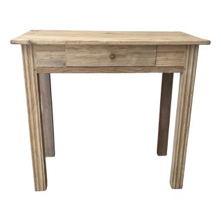 Small Desk in Raw Wood For Sale