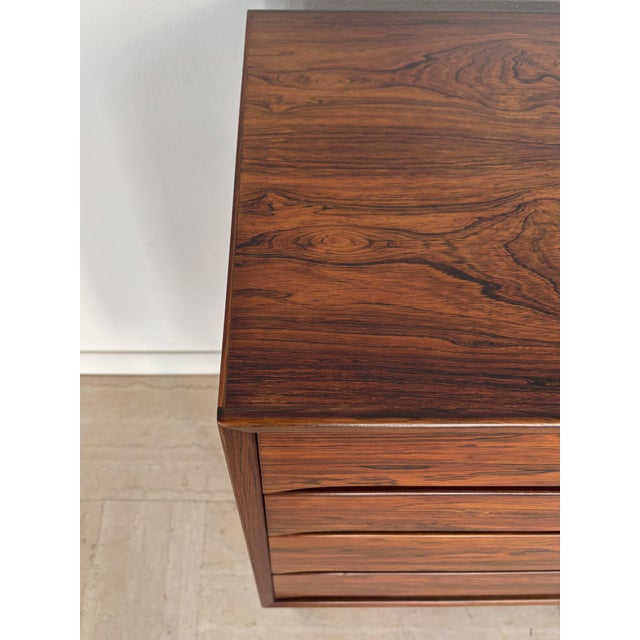 Mid-century Scandinavian Dark Wood Chest of Drawers, Denmark, 1960s For Sale - Image 11 of 14