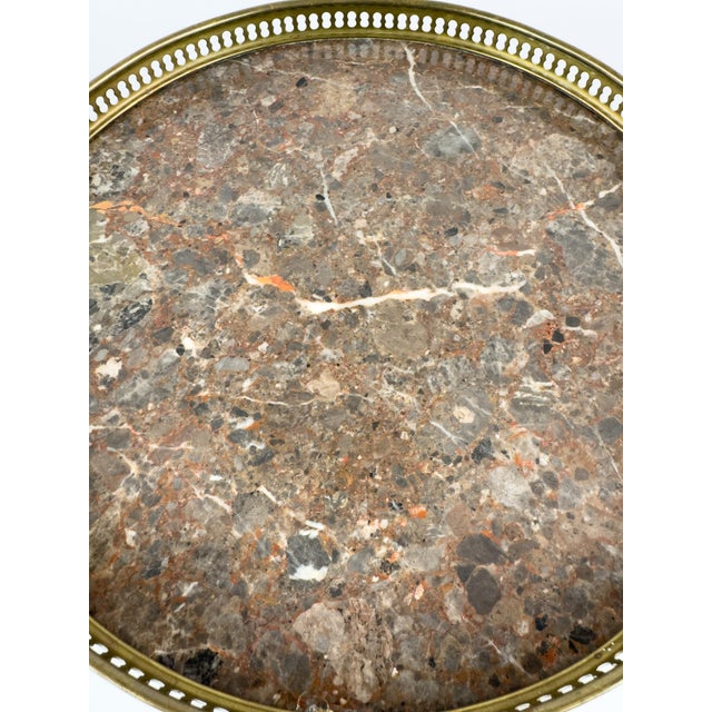 Early 20th Century French Vintage Gueridon Side Table With Marble Top For Sale - Image 5 of 11