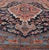 Shabby Chic Antique Persian Serapi-Heriz Rug With Geometrics Design in Midnight Blue 7'3"x11'0" For Sale - Image 3 of 12