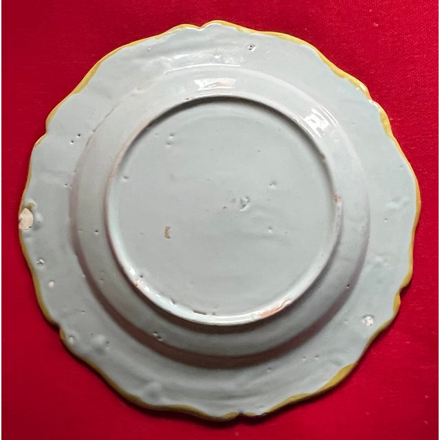 Antique 19th Century Hand Painted French Art Nouveau Faience Fish Plate For Sale - Image 9 of 10